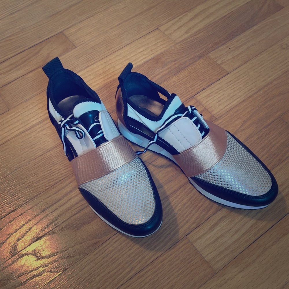Steve Madden Arctic Rose Gold cutout sneakers